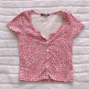 pink leopard zelly top